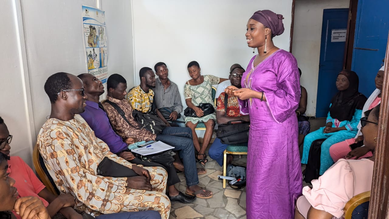 activité de sensibilisation contre le mariage d'enfants au Togo. Une activité menée dans le cadre du projet AAME